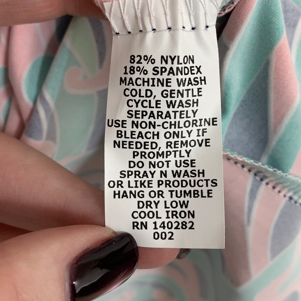 Katherine Way Sleeveless Split Neck Colorful Shift Dress Sz L - Picture 8 of 13